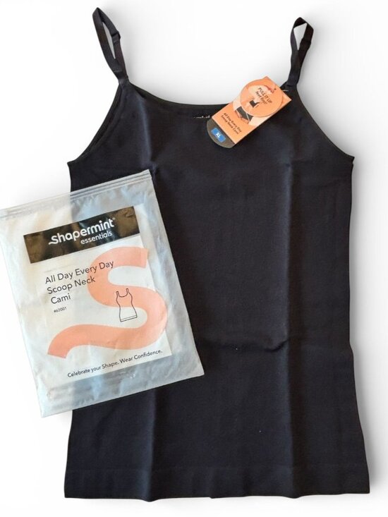 Shapermint Other - Shapermint All Day Every Day Scoop Neck Cami Tank Top Black Shapewear 14 16 New
